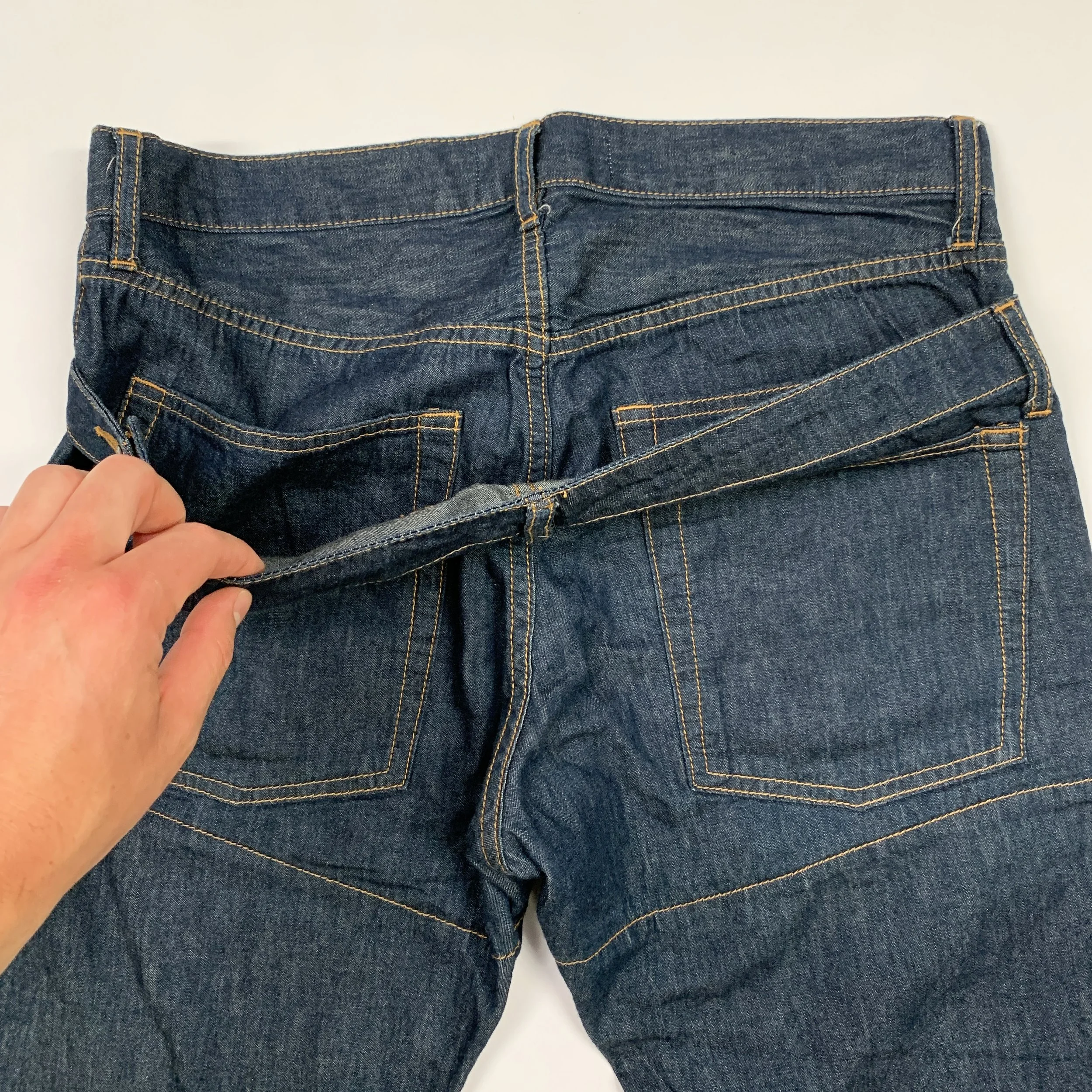 CABANE de ZUCCA ダークブルーデニム AUTHENTIC CABANE DE ZUCCA LIGHTWEIGHT DENIM PANT, Size 33